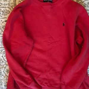 Red Polo Ralph Lauren cotton sweatshirt
